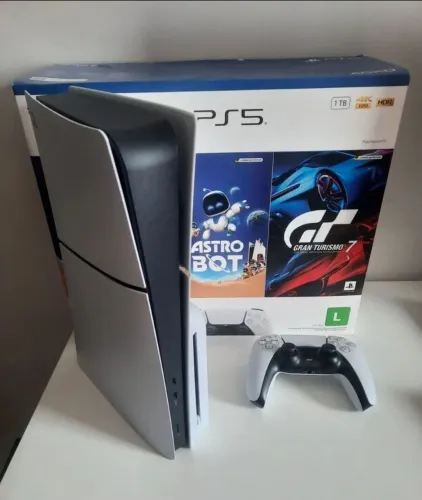 PS5 Slim com Leitor e Garantia e Nota Fiscal