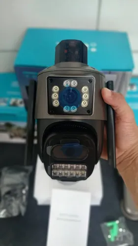 Câmera de Segurança 4k lente dupla 360º Wi-Fi 