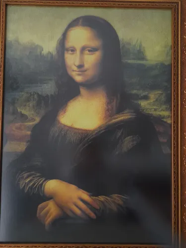 Quadro Monalisa c/ Par de Arandelas Portuguesa