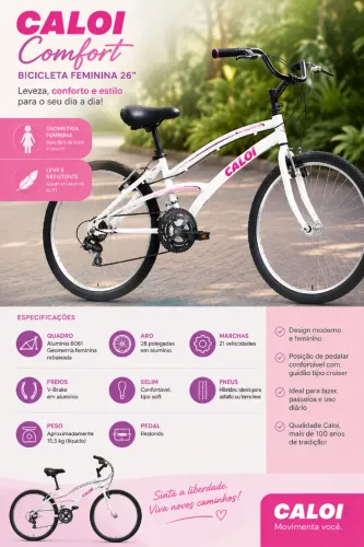 Bicicleta Caloi 100SW - Em excelente estado