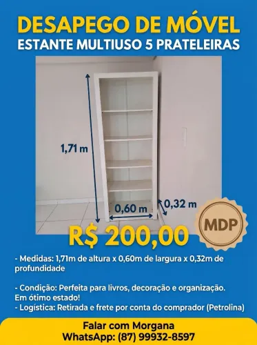 Desapego estante com 5 prateleiras