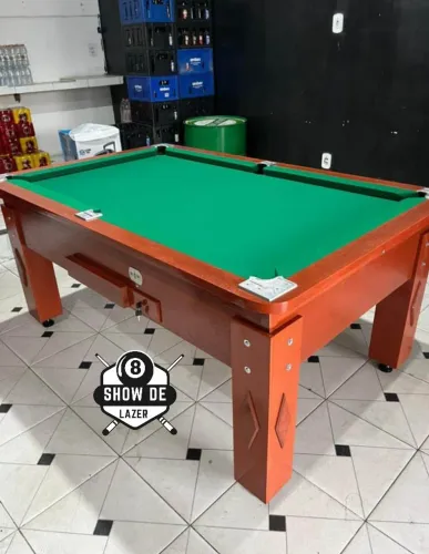 Sinuca Baianinho Para Bar Verniz Forração Verde 