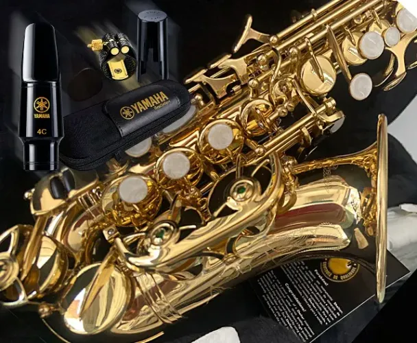 Sax Soprano Curvo Shelter Sft64331l + Kit de Boquilha Yamaha Original