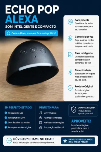 ? Echo Pop Alexa - Novo/Excelente estado