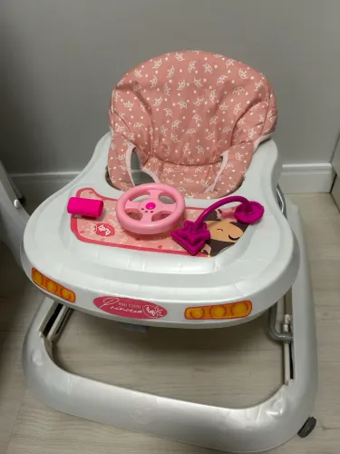 Andador Bebê Tutti Baby Princesa Rosa com Centro Atividades