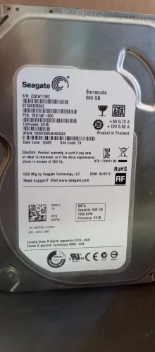 HD SEAGATE 500GB PARA COMPUTADOR E DVRS FUNCIONANDO PERFEITAMENTE