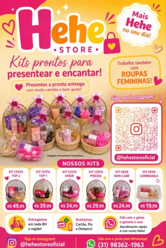 Kits para Presente a partir de R$ 19,99 + Moda Feminina