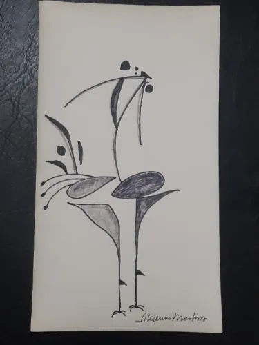 Desenho nanquim de Aldemir Martins