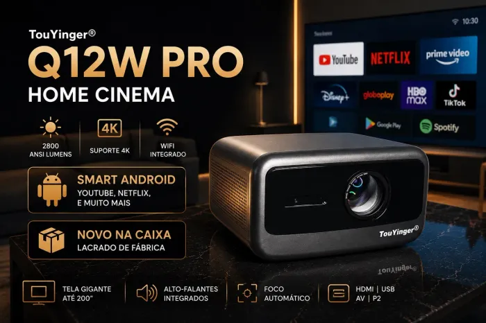 Projetor q12w pro novo na caixa