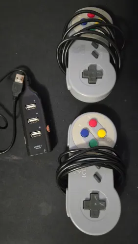 2 controle Nintendo via USB + HUB