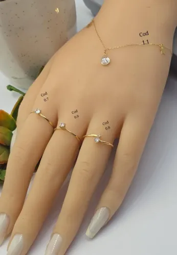 Anéis femininos ouro 18k