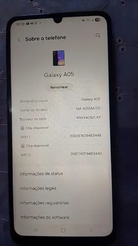 Samsung A05 novo,128 gigas 4 de ram perfeito 