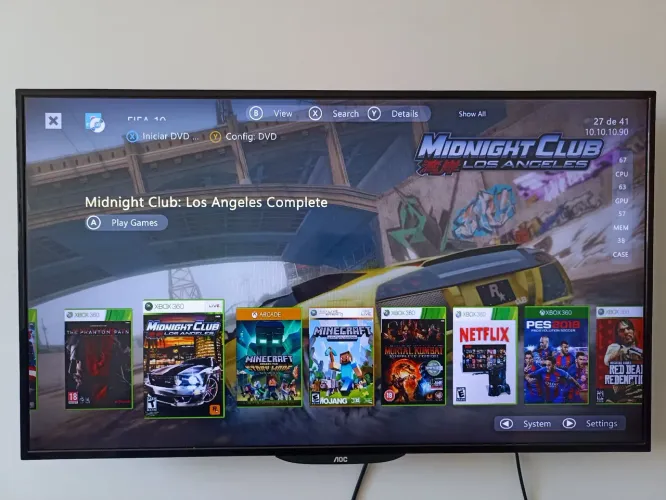 Xbox 360 Desbloqueado com HD e mais de 40 Jogos