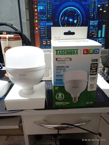 Lâmpada High Led TKL 270 / 50W 6500k E27 Autovolt 100-240