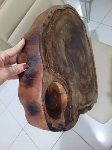 Tábua de madeira rústica, para carnes e churrasco