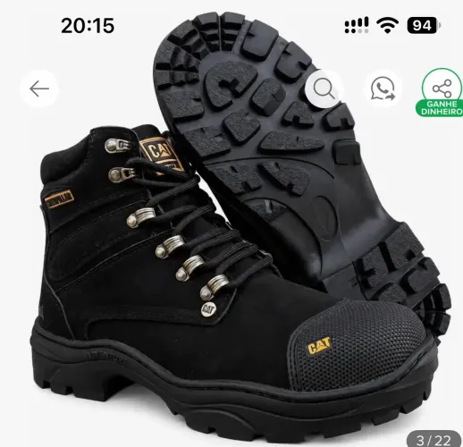 Bota Coturno Caterpillar Nova Sem Uso