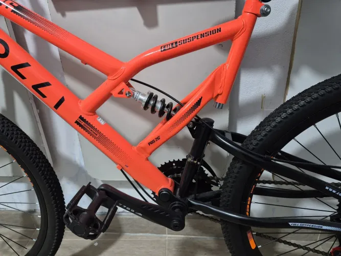 bicicleta colli gps 220  aro 26 aero laranja neon
