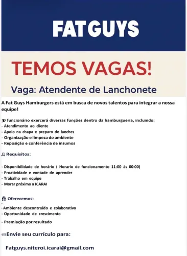 Atendente de lanchonete
