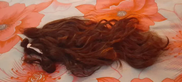 Cabelo 100%humano brasileiro  mais de 159gms 60cm pra fazer aplik