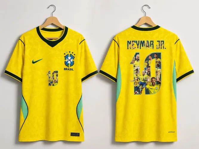 Camisa Brasil Versão Jogador Neymar 1:1 G
