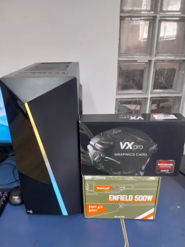 Cpu - Pc Gamer i3 6300 SSd 240 + Hd 500 Ram 16Gb Rx 550 4Gb Perfeita