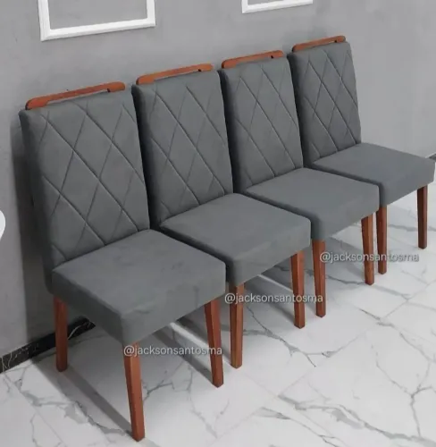 Cadeiras Acolchoadas Premium com Cabeceira - Pronta Entrega