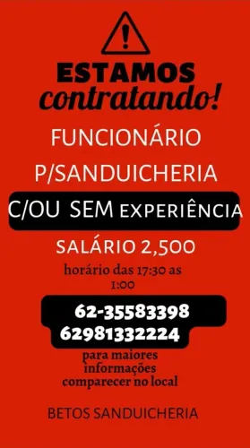 Comparecer ao local pra mais informações