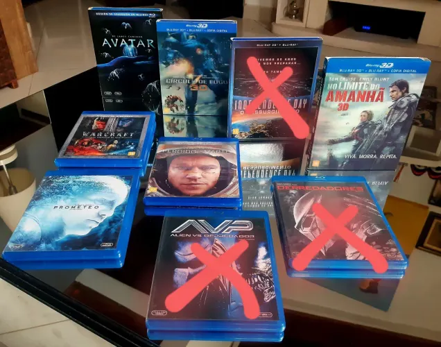 Vendo coleção de filmes em blu-ray em 2D e 3D 