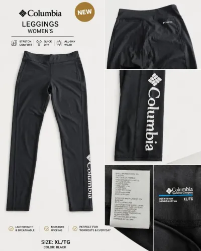 Calça Legging Columbia Feminina Preta ? Nova | Tamanho XL/TG