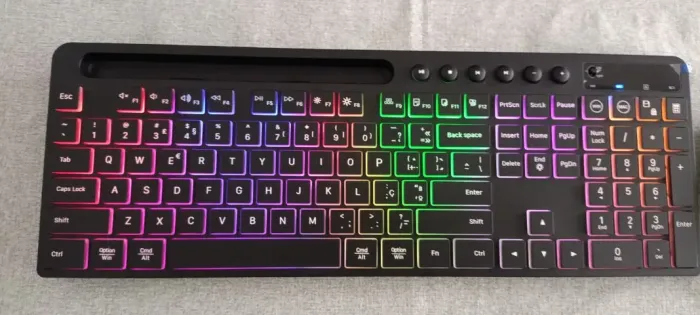 Kit Teclado e Mouse sem fio recarregável e com led