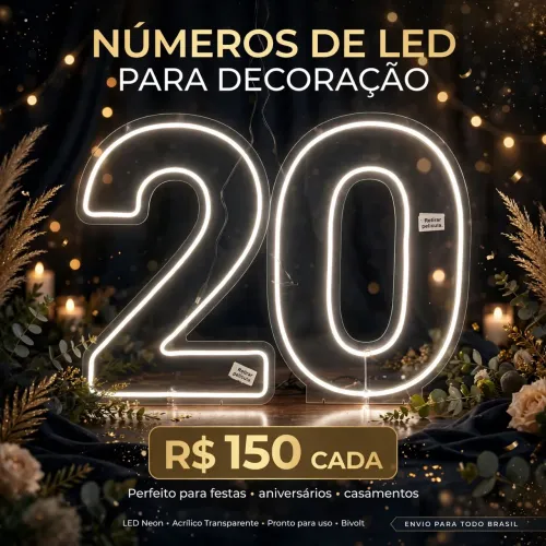 Letra de led para decoração 