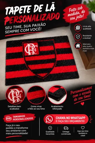 TAPETE DE LÃ PERSONALIZADO