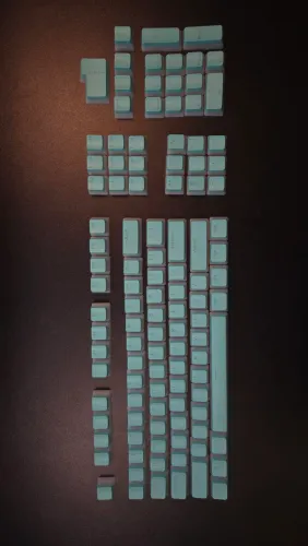 Keycaps estilo Pudding cor azul turquesa padrão ANSI - JOGO 108 peças OEM PBT