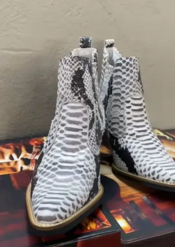 Bota texana couro de cobra Tam-44 nova!