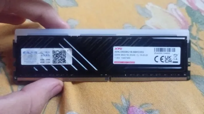 MEMÓRIA DDR4 XPG SPECTRIX D35G, RGB, 8GB, 3200MHZ, BLACK