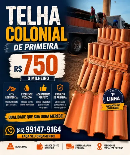 TELHA COLONIAL DE PRIMEIRA