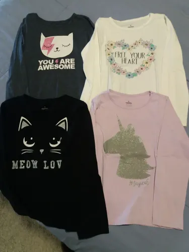 Lote camisetas de manga comprida tam 8 anos