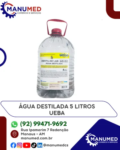 Agua Destilada 5 litros ueba