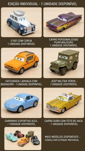 Unidade colecionável Carros (grande) ferro Mattel