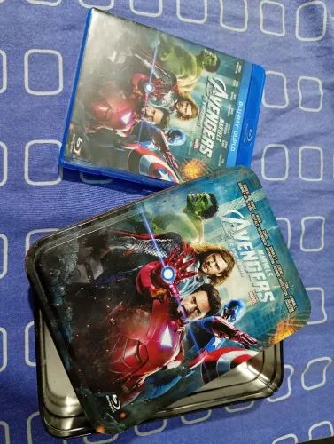 Blu-ray Vingadores+lata+cards
