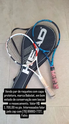 Par de raquete de tênis excelente estado