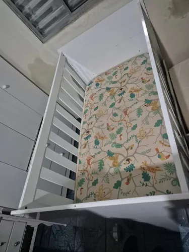 Berço Grande Branco com colchão incluso