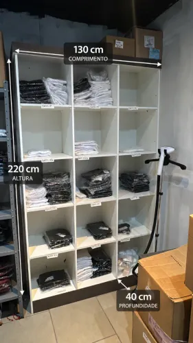 Estante Organizadora com Nichos 1,30 x 2,20 m