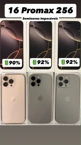 Iphone 16 promax 256 seminovos impecáveis