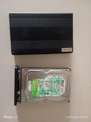 Case para HD Externo + HD Western Digital Green 500GB - Funcionando