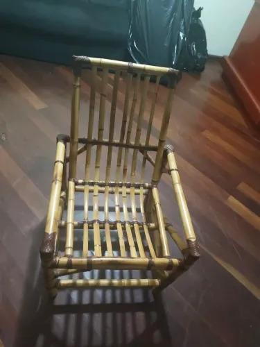 Sofá de bambu legal para área externa 