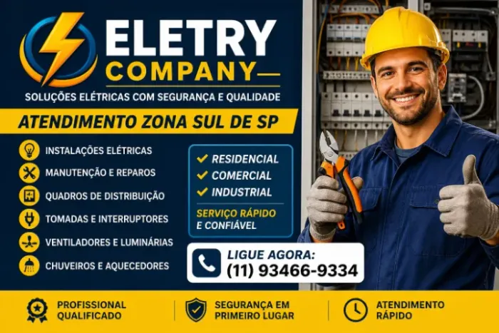 Eletricista Residencial e Comercial em São Paulo | Eletry Company
