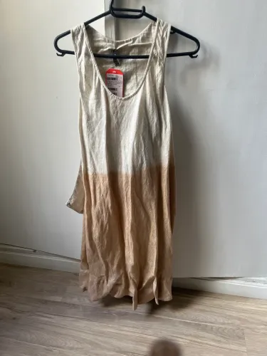 Vestido de Linho com Paetes Cantão - novo