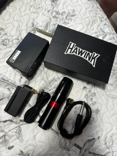 Kit completo de caneta para tatuagem rotativa sem fio HAWINK