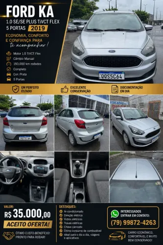 Ford KA 1.0 Se/se Plus Tivct Flex 5P 2019